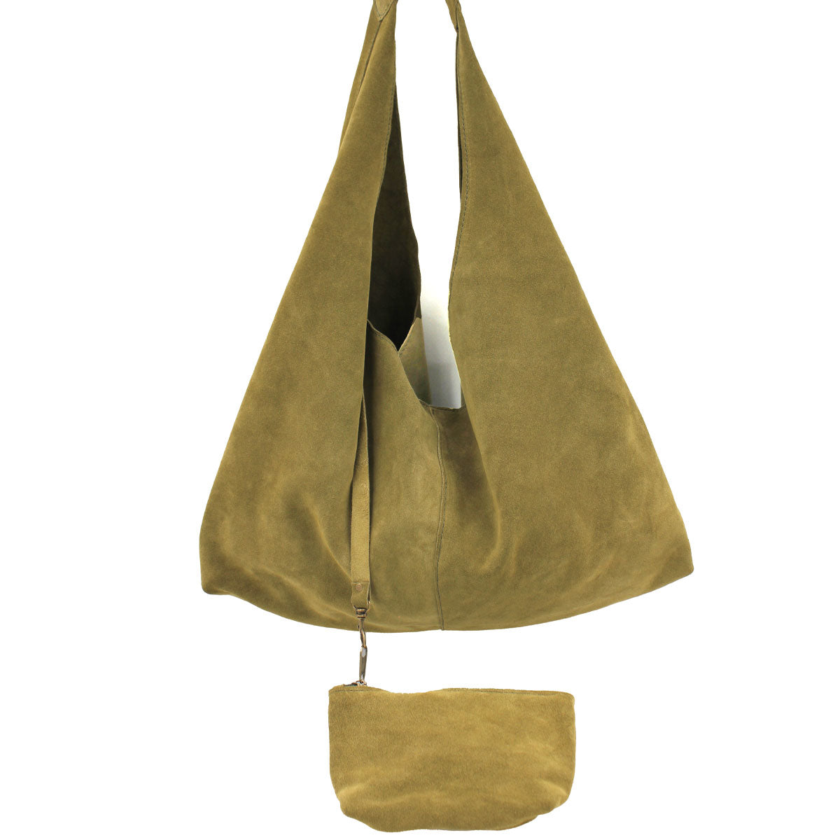 Boho Suede Slouch Tote with Coin Bag | Moroccan Leathers