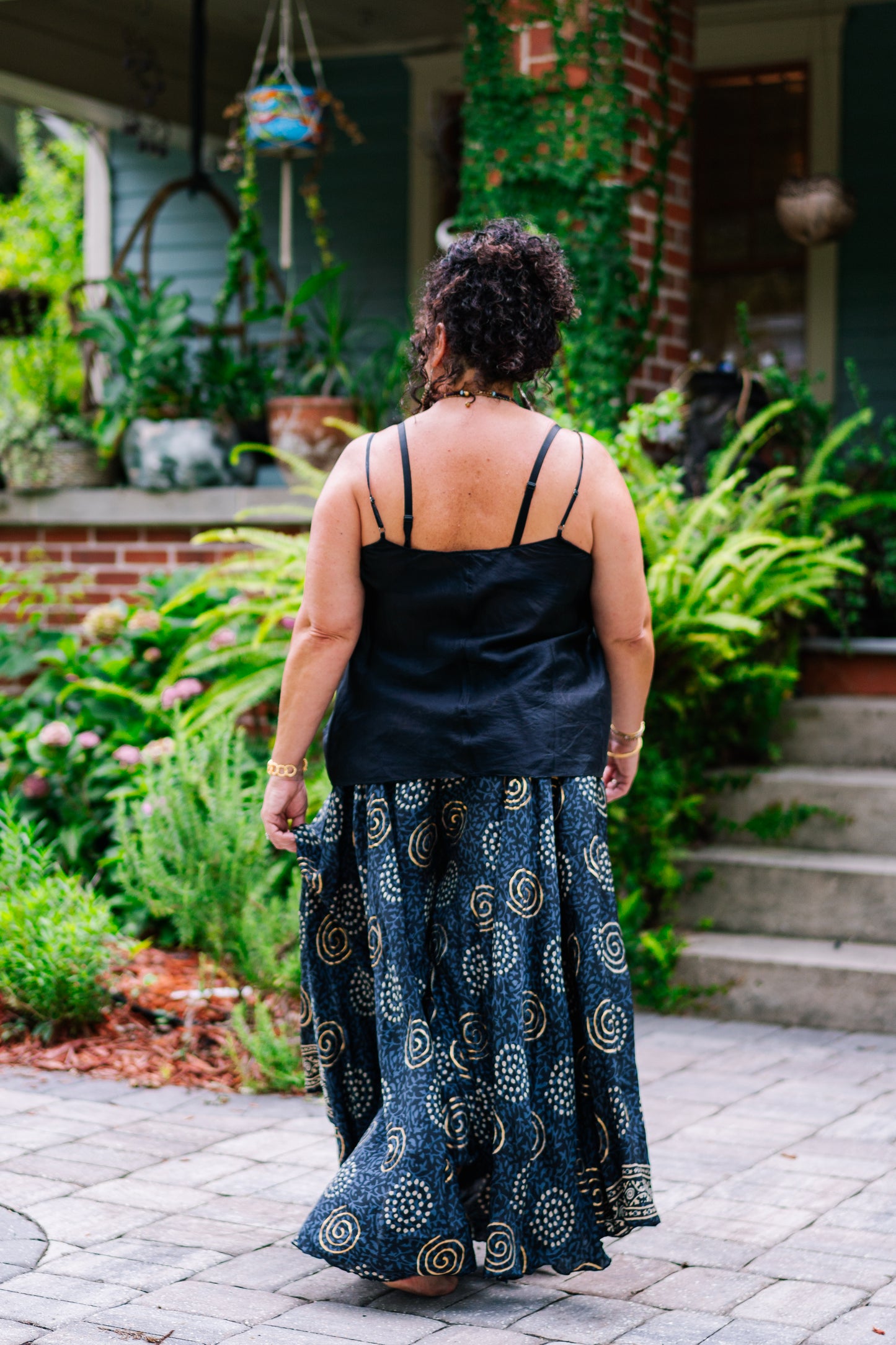 Golden Swirls Wide Leg Pants