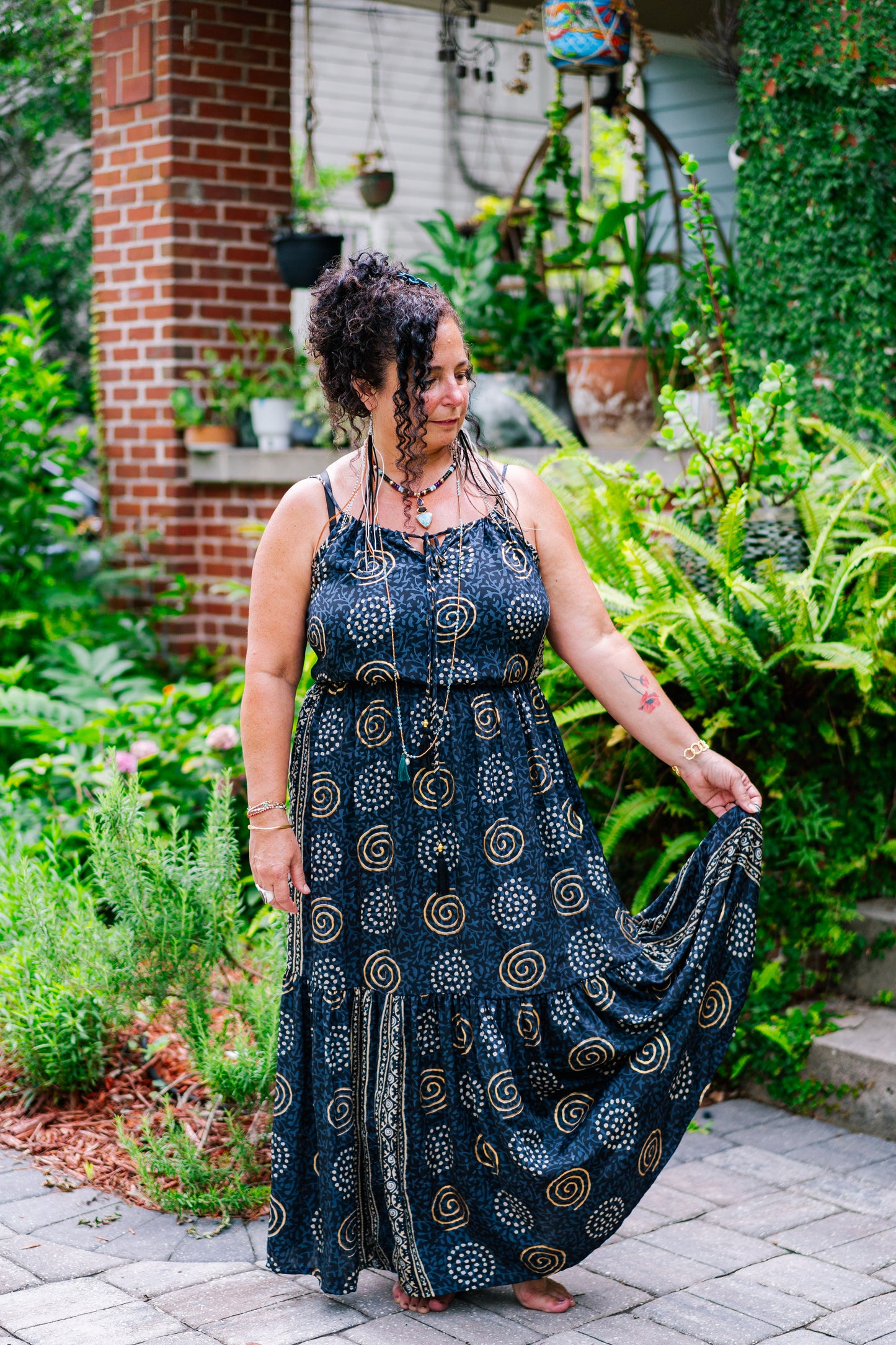 Golden Swirls Dress