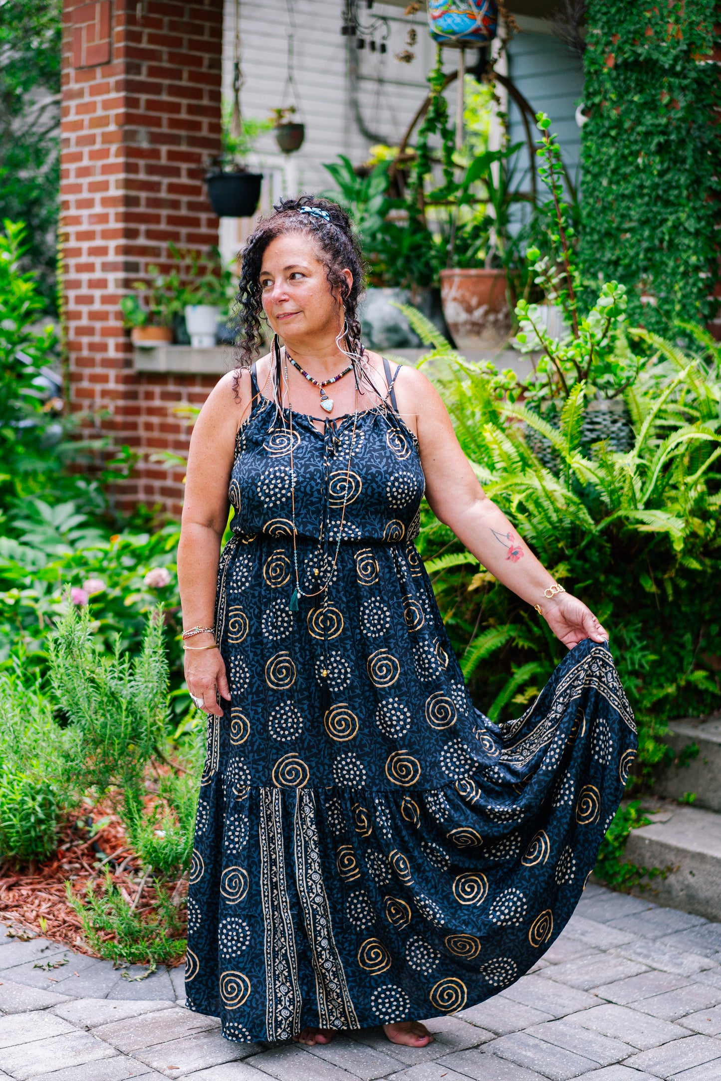 Golden Swirls Dress