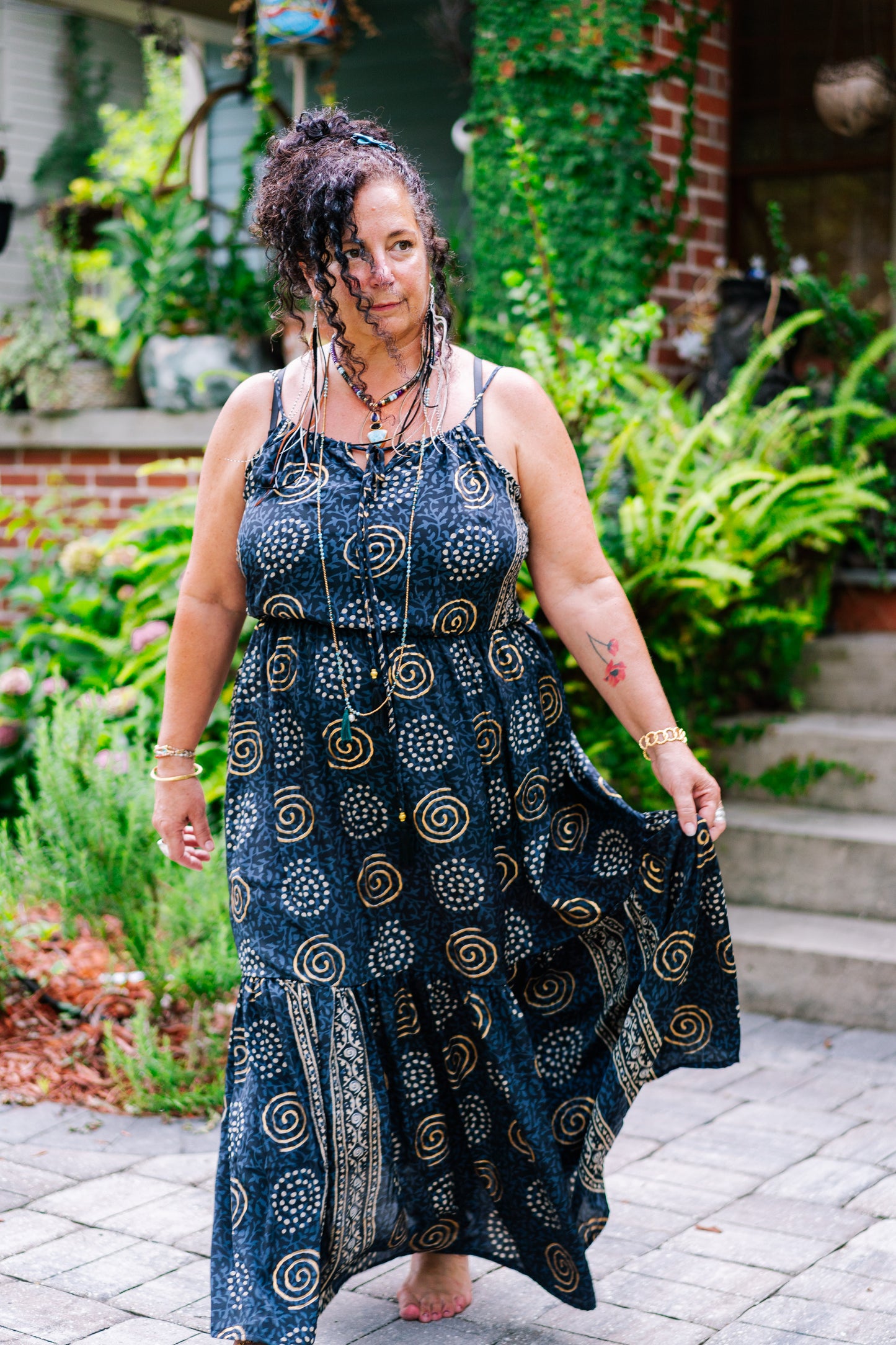 Golden Swirls Dress