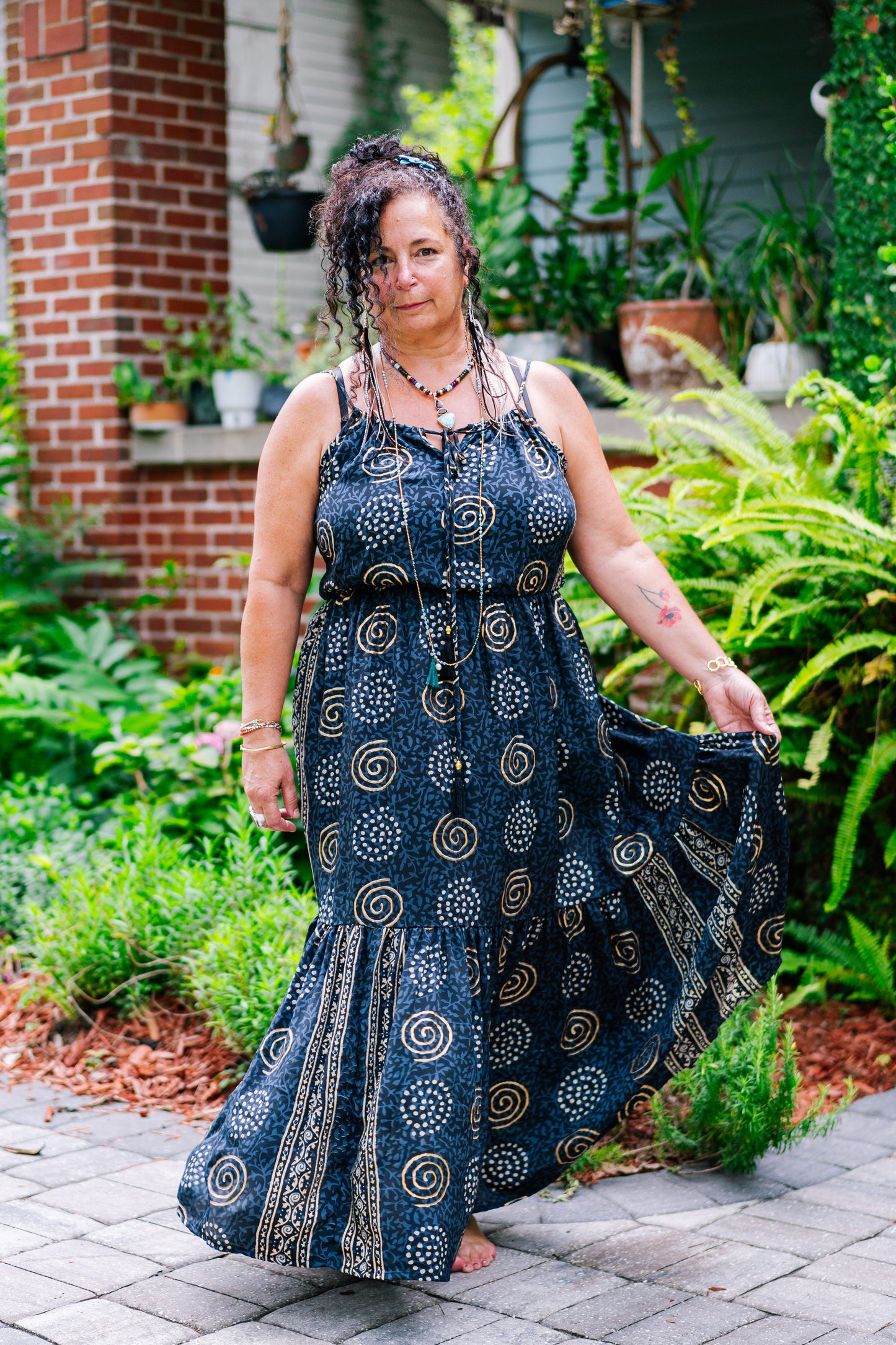 Golden Swirls Dress