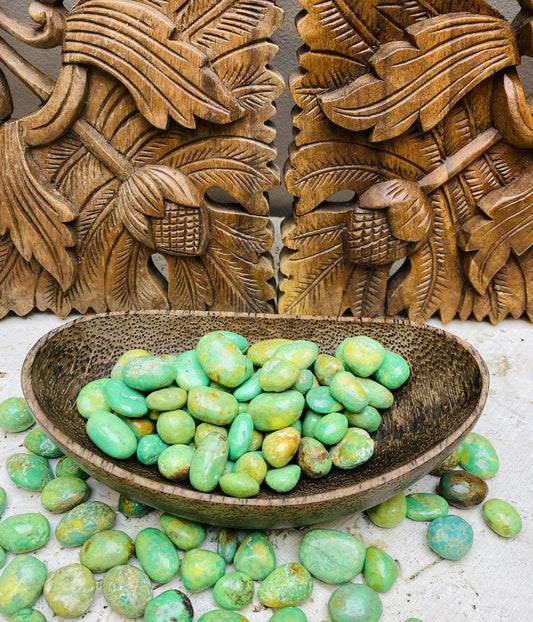 Natural Chinese Green Turquoise Tumbles