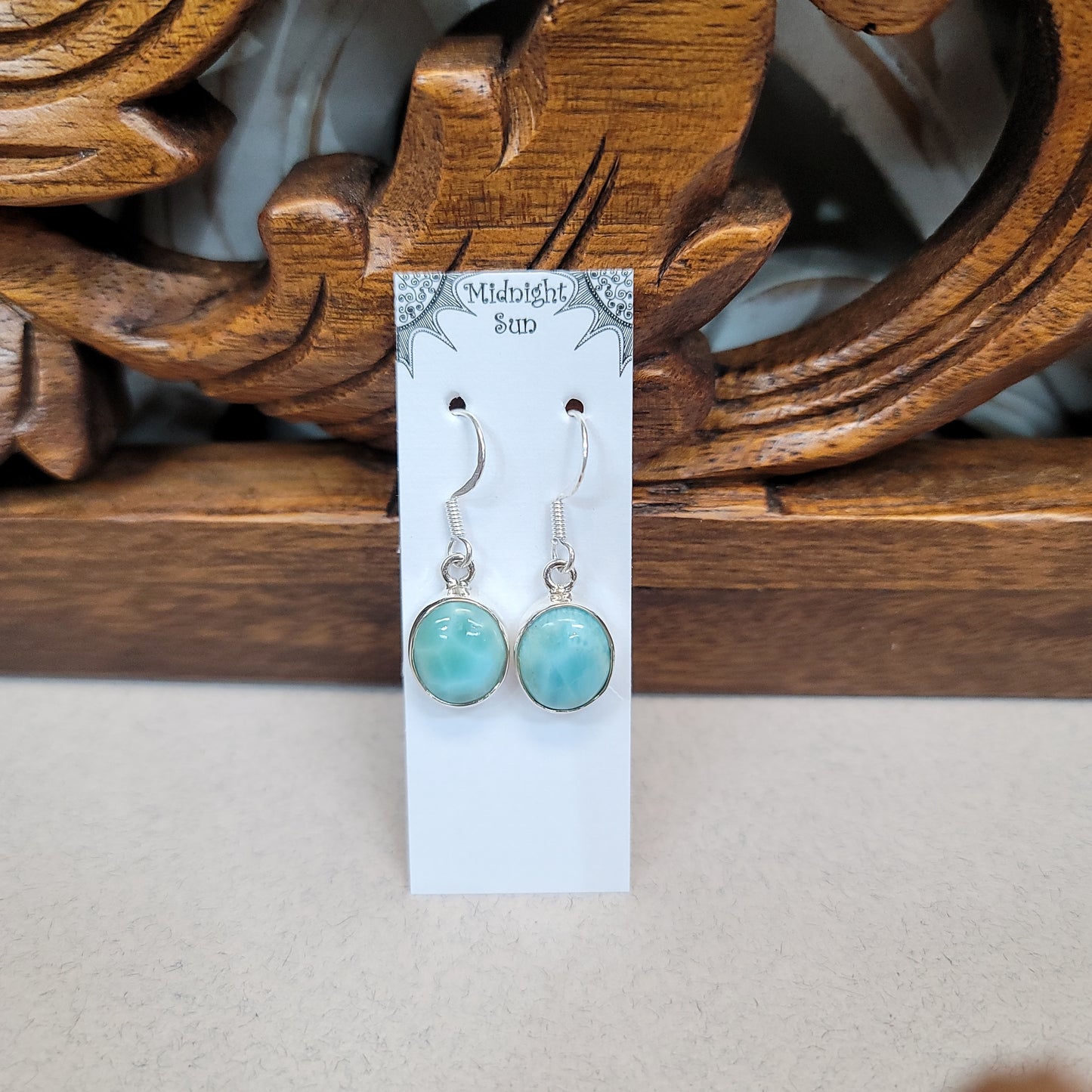 Larimar Sterling Silver Earrings
