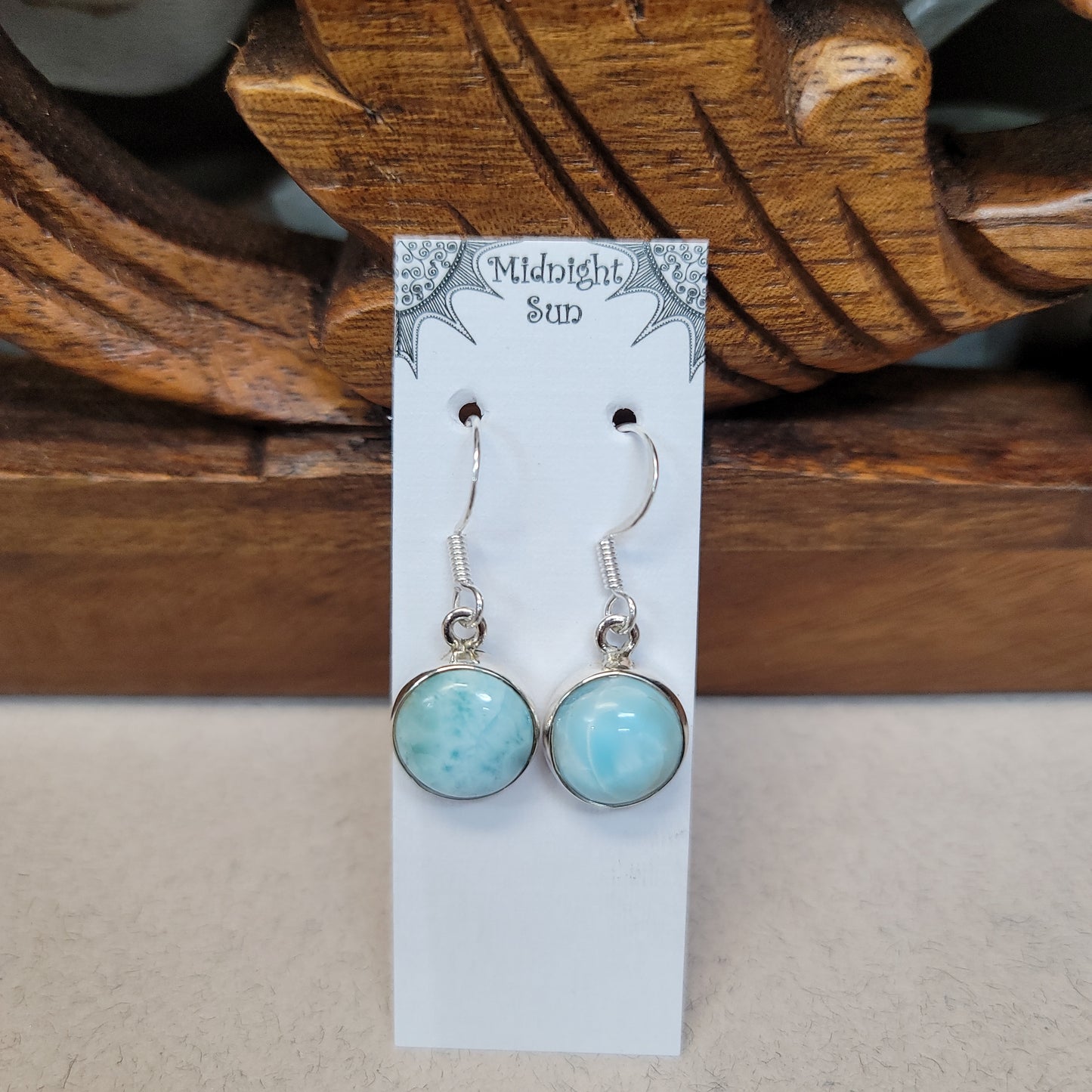Larimar Sterling Silver Earrings