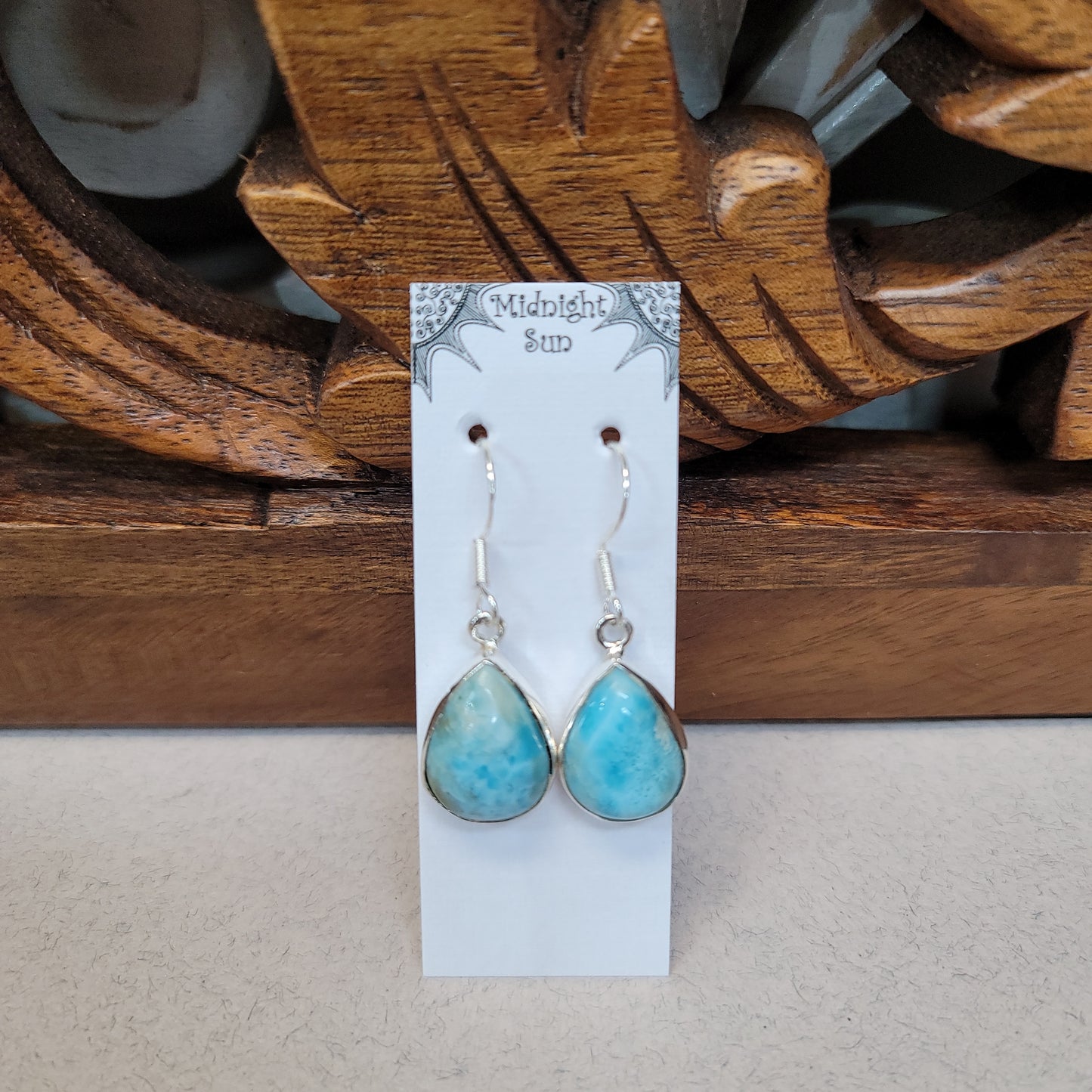 Larimar Sterling Silver Earrings