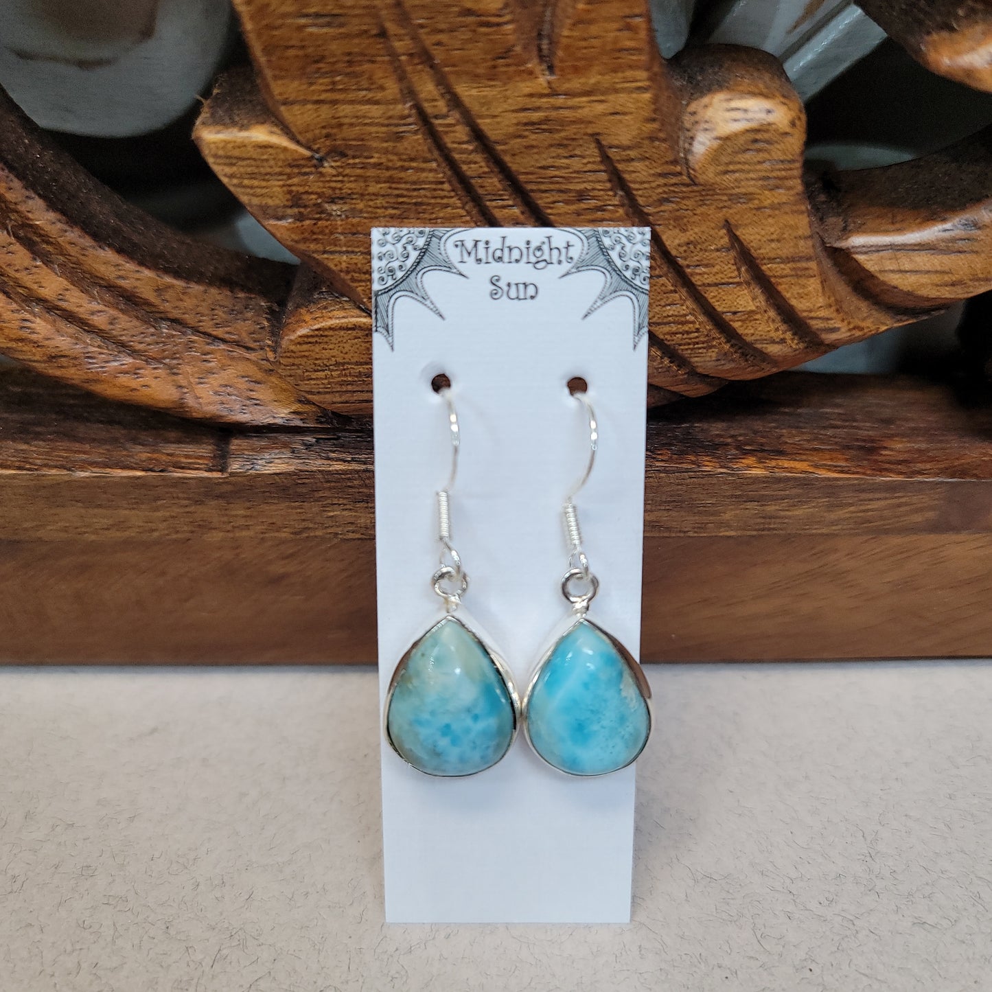 Larimar Sterling Silver Earrings
