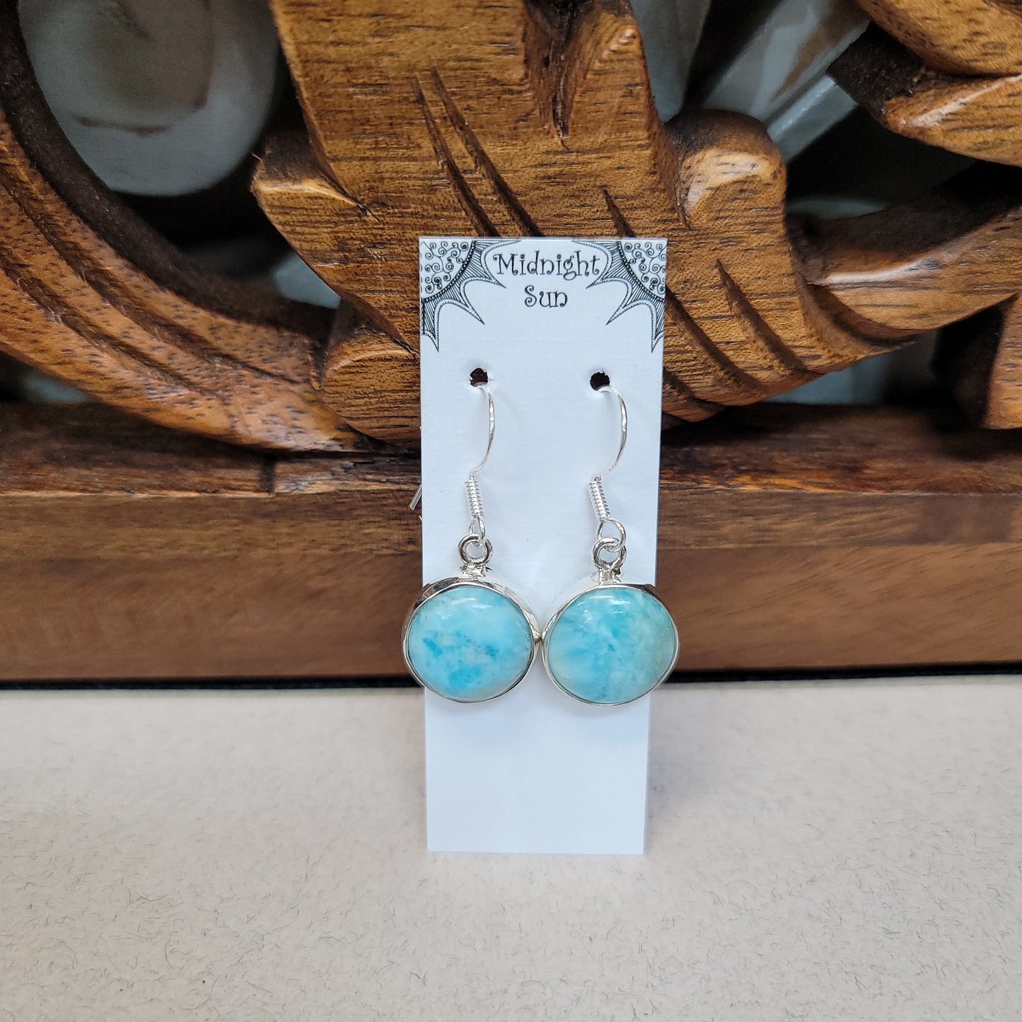 Larimar Sterling Silver Earrings