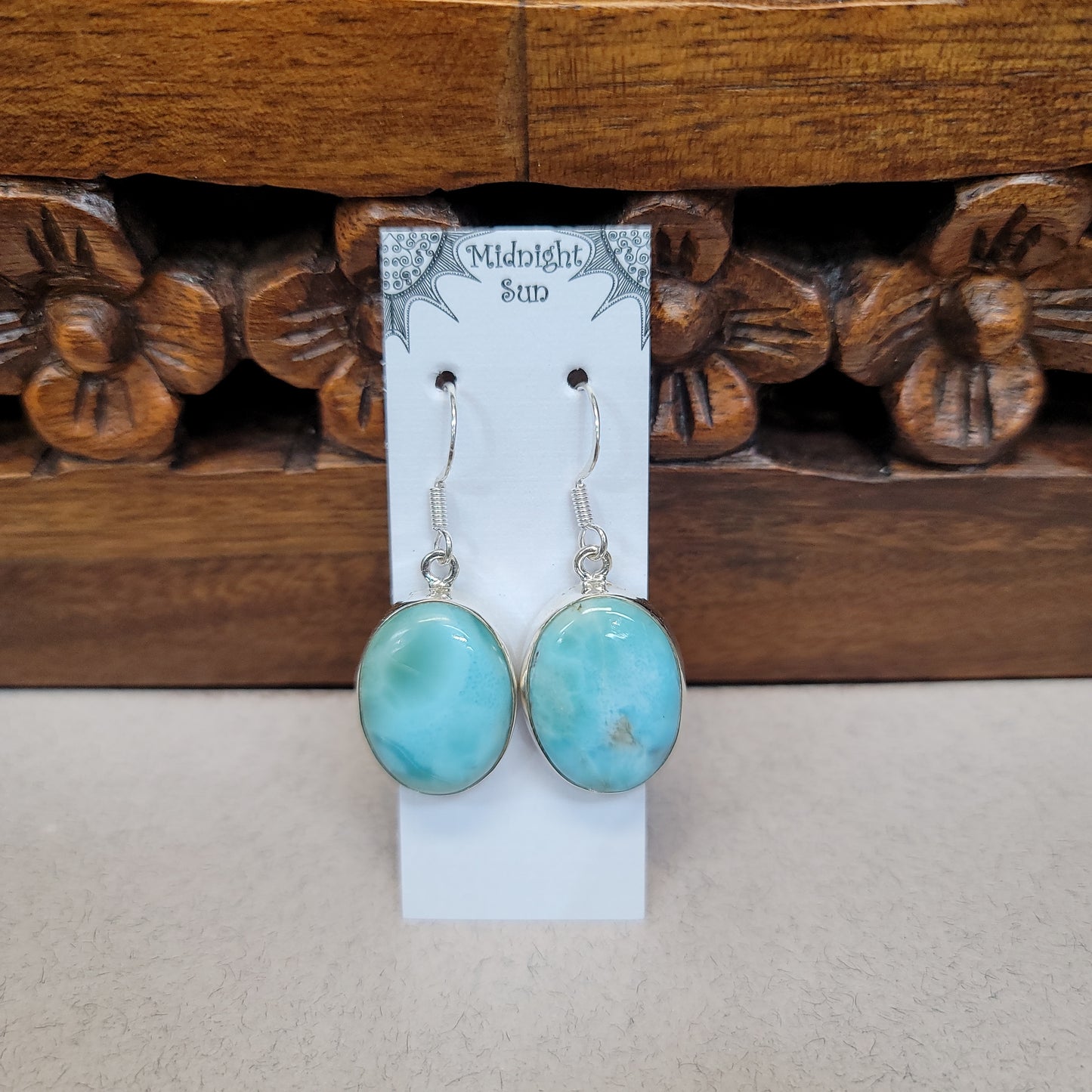 Larimar Sterling Silver Earrings