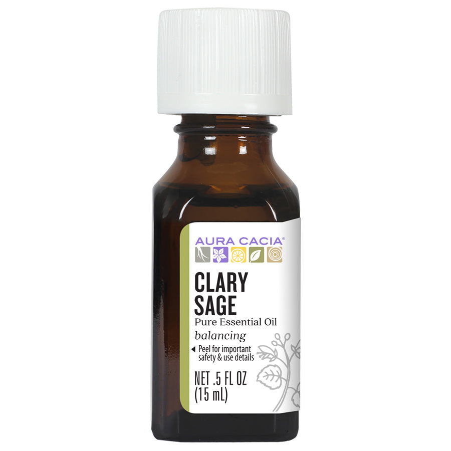 AURA CACIA CLARY SAGE ESSENTIAL OIL 0.5 FL. OZ.