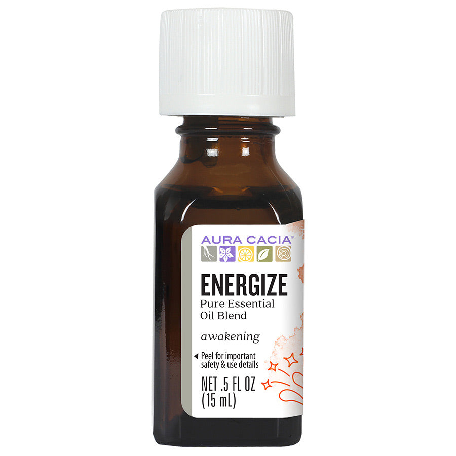 AURA CACIA ENERGIZE ESSENTIAL OIL BLEND 0.5 FL. OZ.