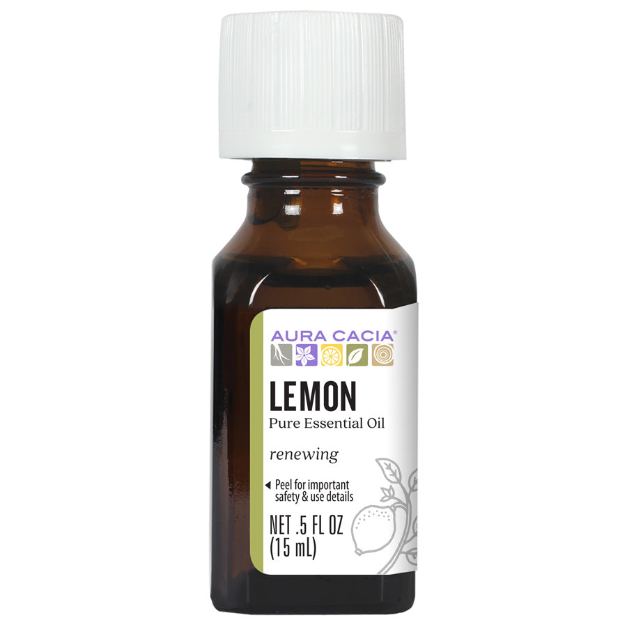 AURA CACIA LEMON ESSENTIAL OIL 0.5 FL. OZ.