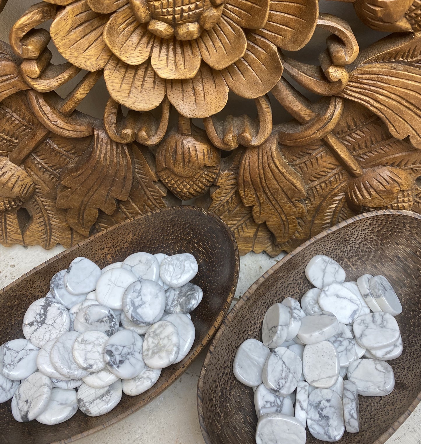 Howlite Flat Rectangles or Coins