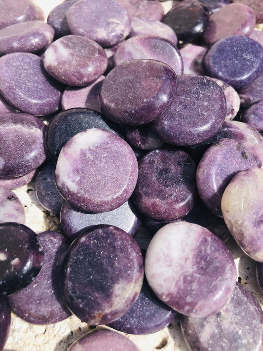 Lepidolite Flat Coins