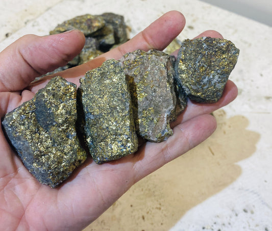 Large Raw Chalcopyrite Peacock Ore Pyrite Pieces