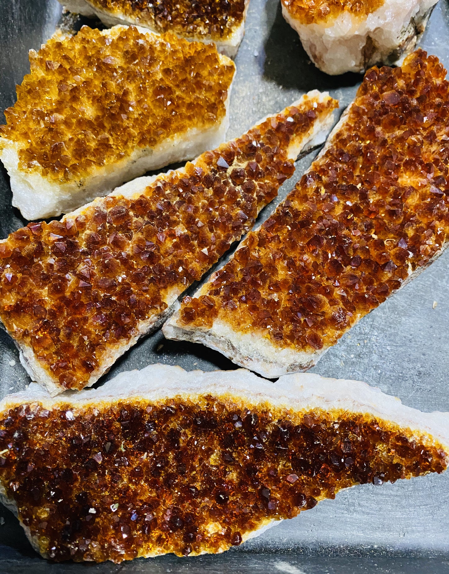 Citrine Druzy Clusters