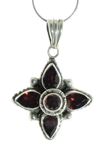 Sterling Five Stone Star Pendant - Available in 3 Stones