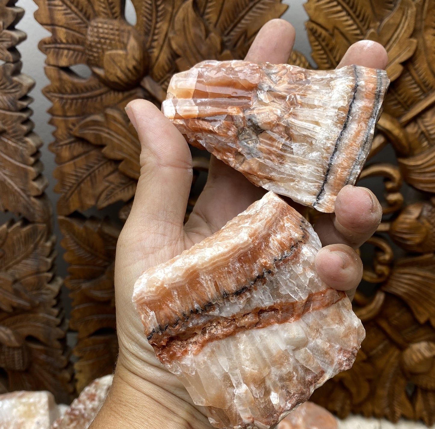 Large Size Red Calcite Chunks - 4 sizes available