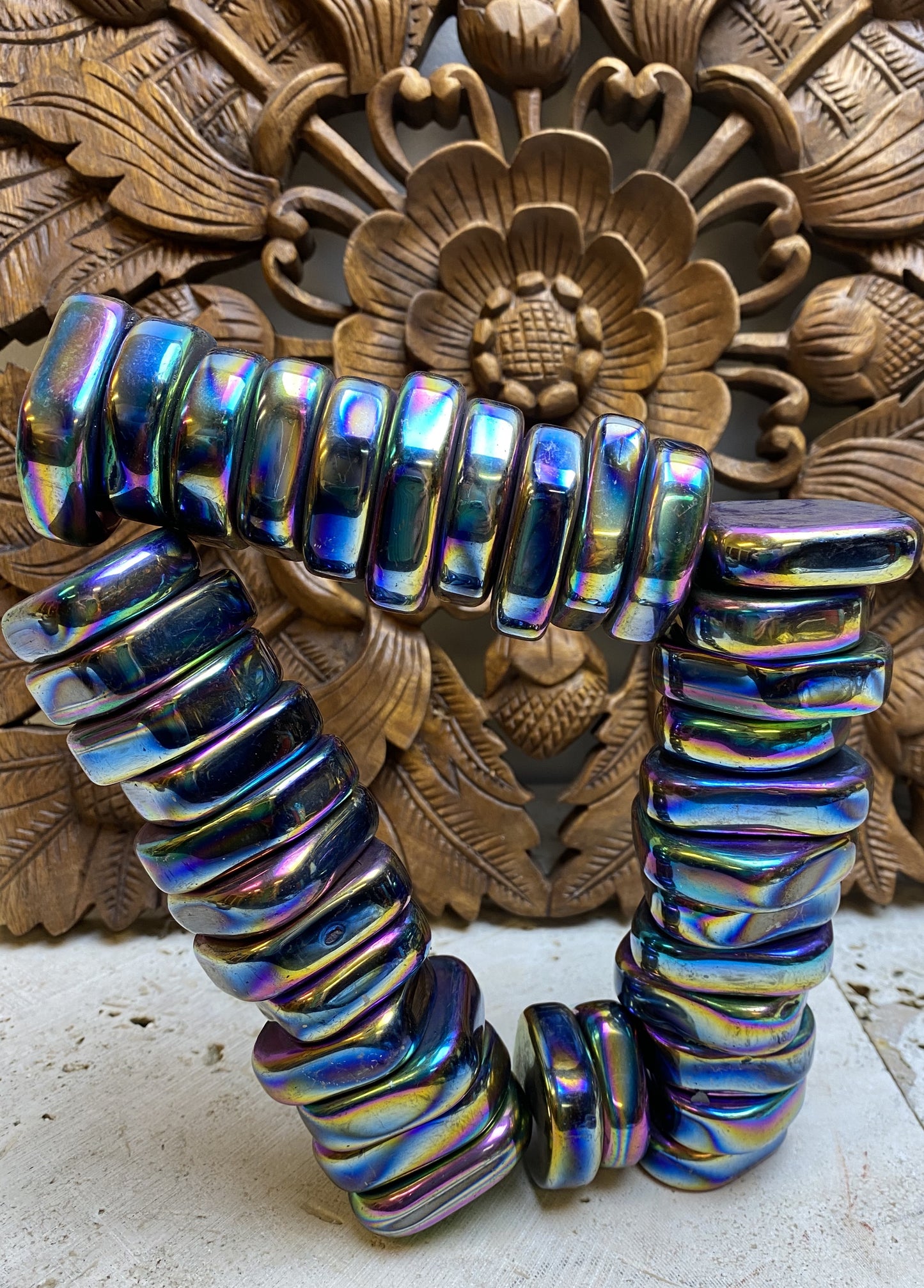Rainbow Magnetic Hematite Large Coins