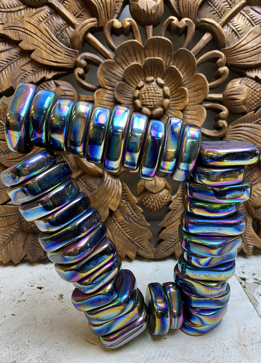 Rainbow Magnetic Hematite Large Coins