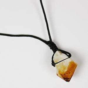 Citrine Point Raw Stone Necklace
