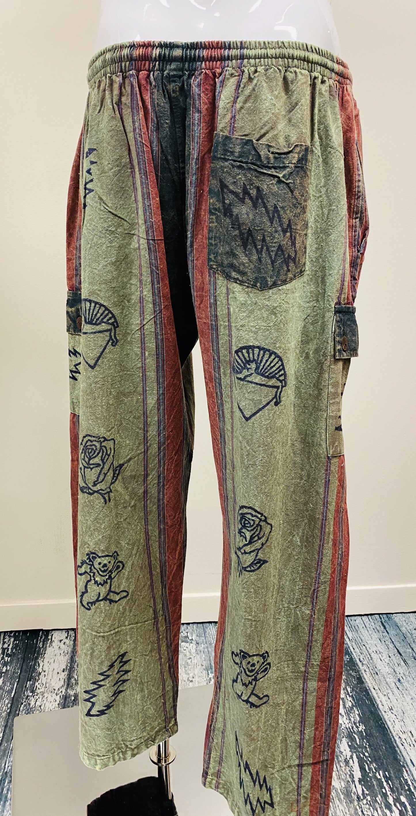 Nepali Shayama Cargo Pants with Grateful Dead