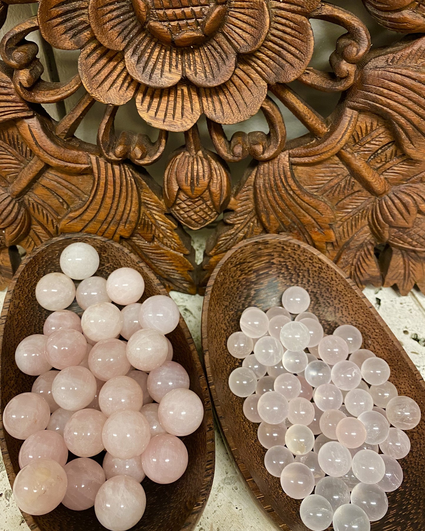 Mini Rose Quartz Spheres - Two Sizes Available