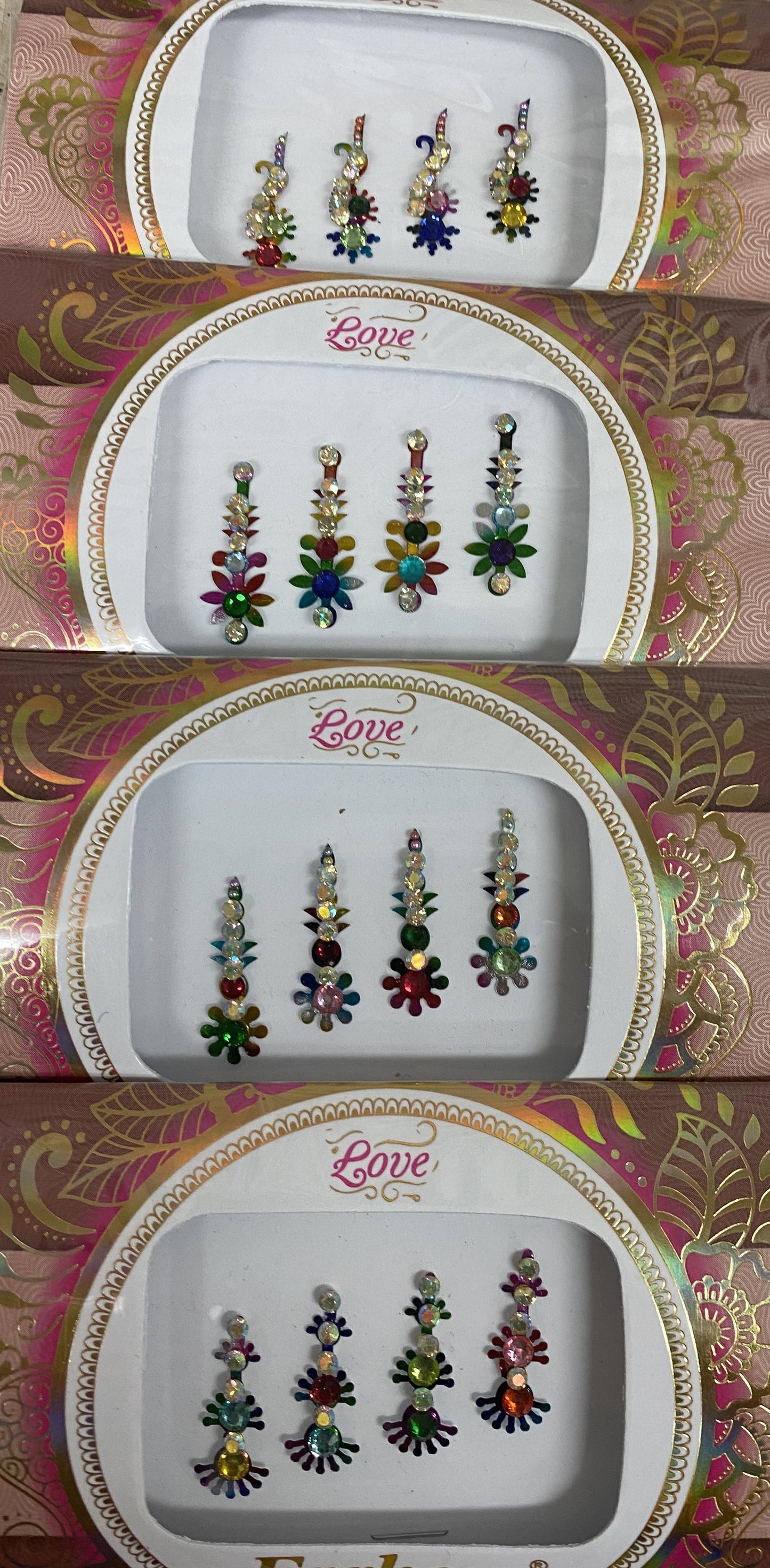 Large Stick on Bindi for Third Eye - Full Color