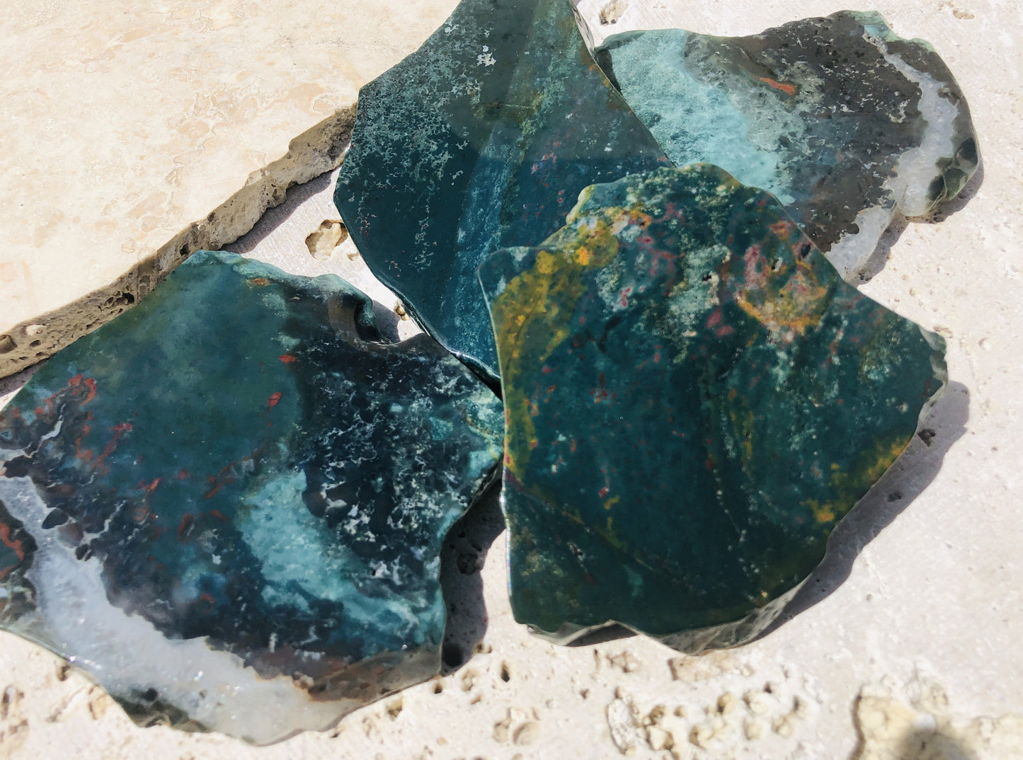 Bloodstone Jasper Natural Edge Slabs