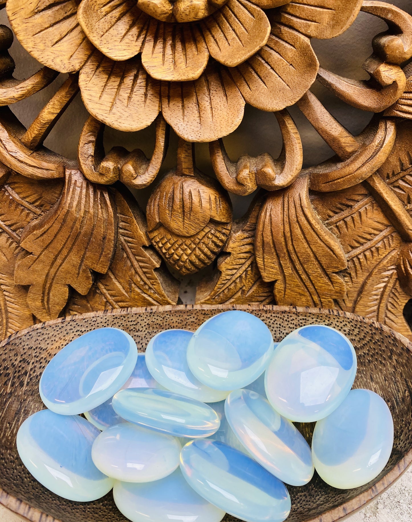 Opalite Palm Stones