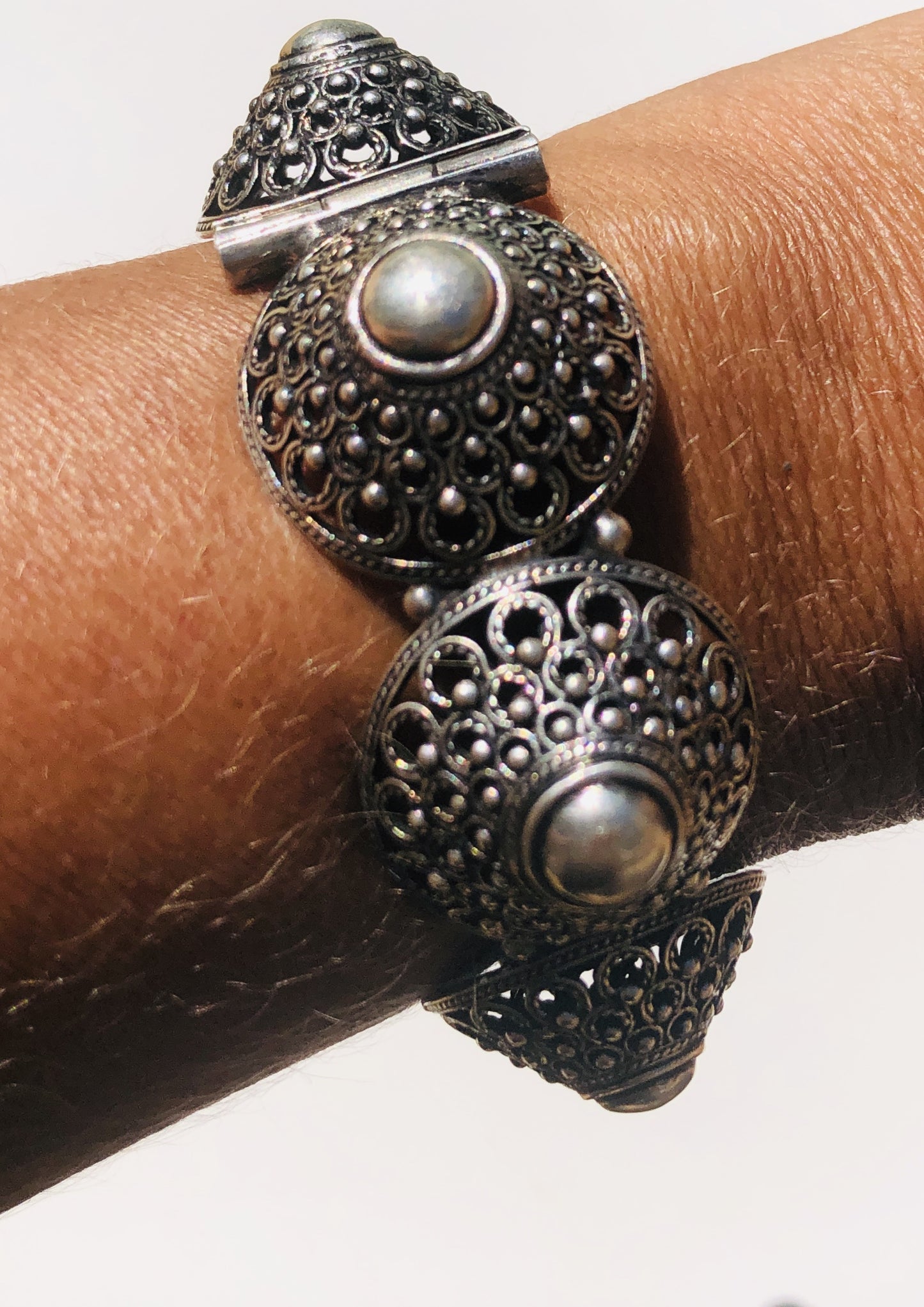 Sterling Silver Traditional Rajasthani Tribal Bracelet