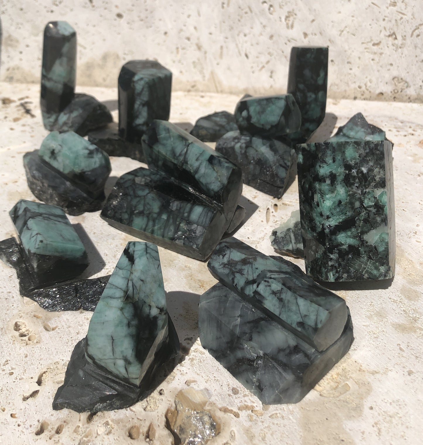 Large polished Freeform Emerald Specimens from Brazil