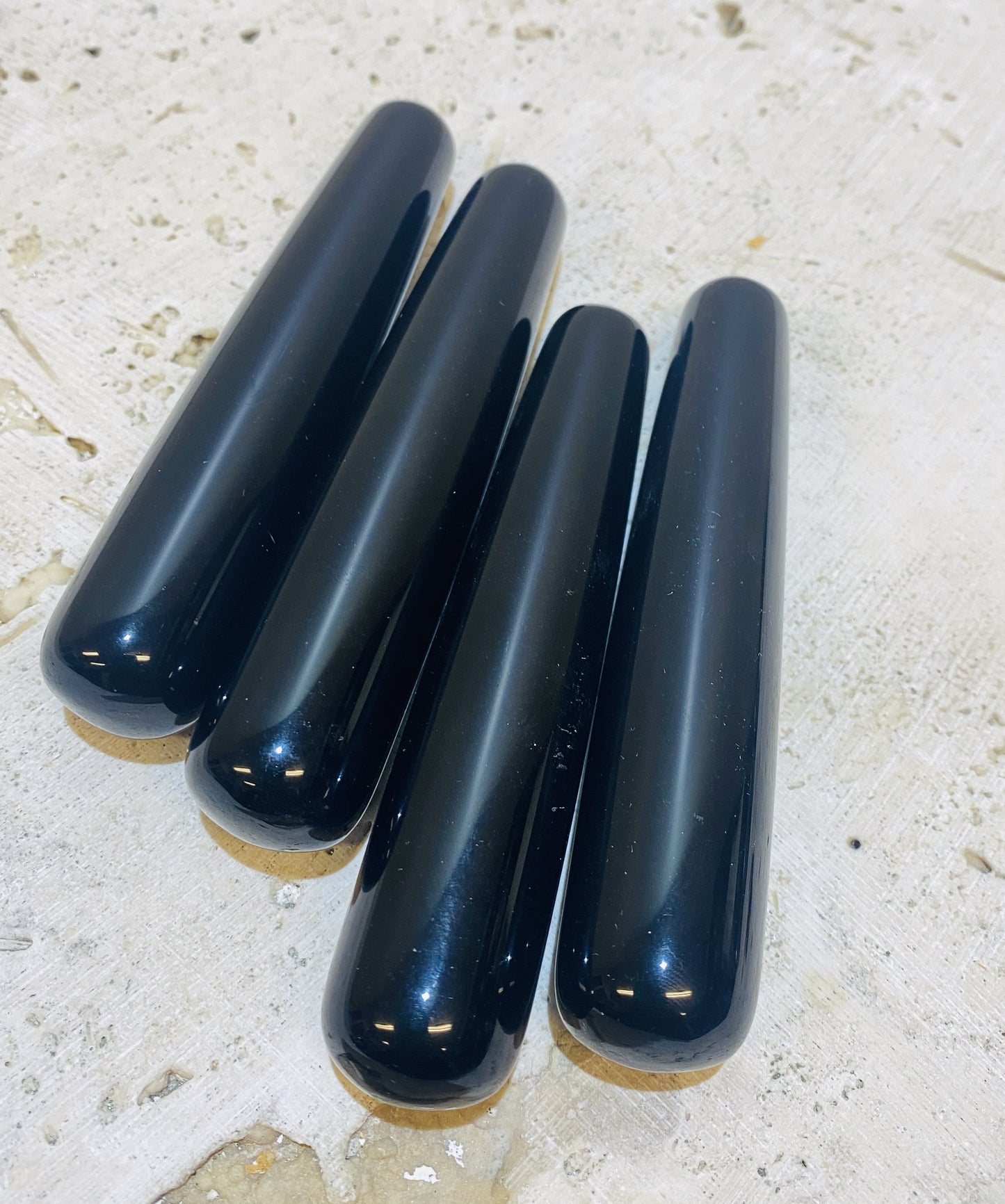 Black Obsidian Massage Wands 12x2.5cm