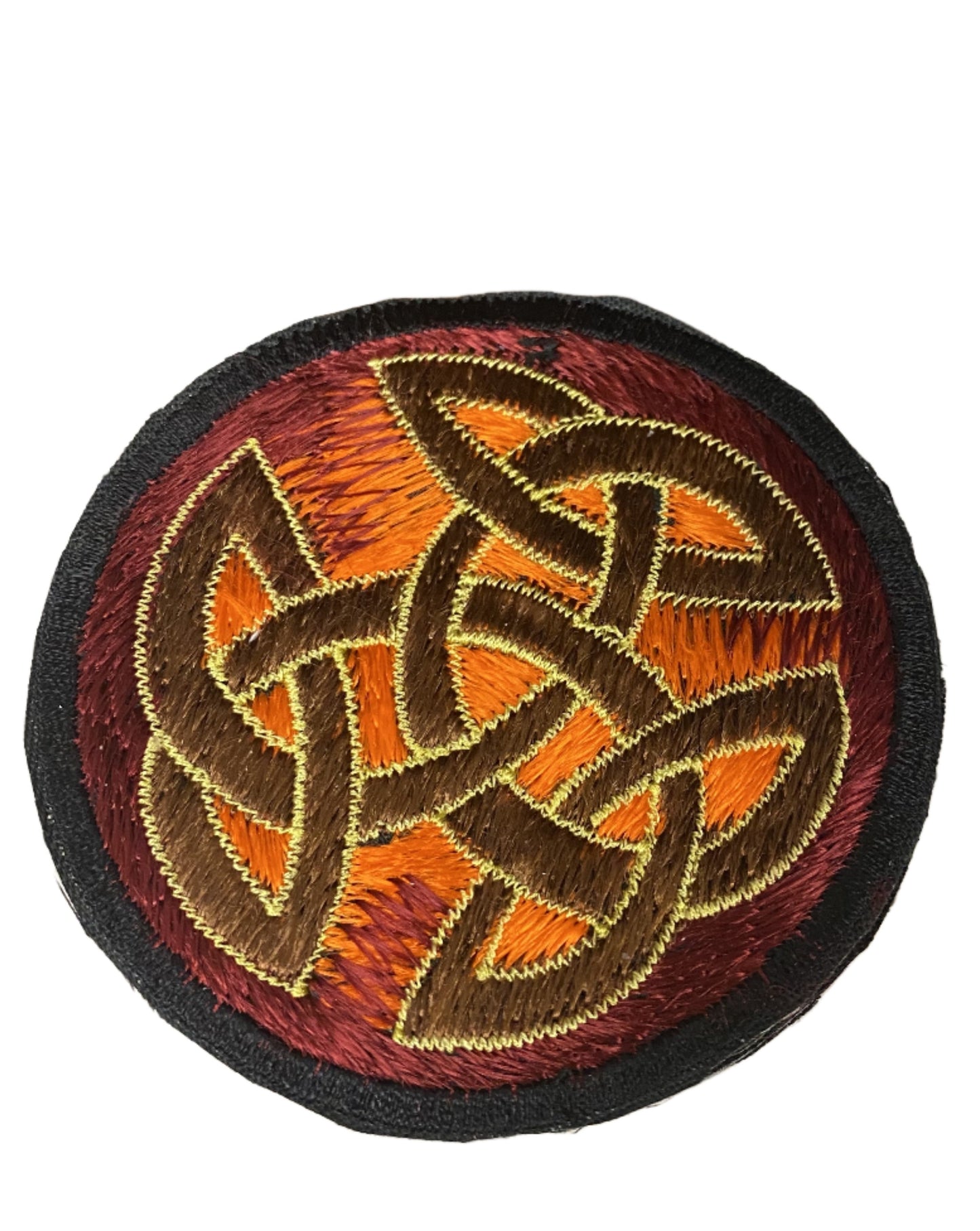 Handmade Embroidered Buddhist Knot Rainbow Patches