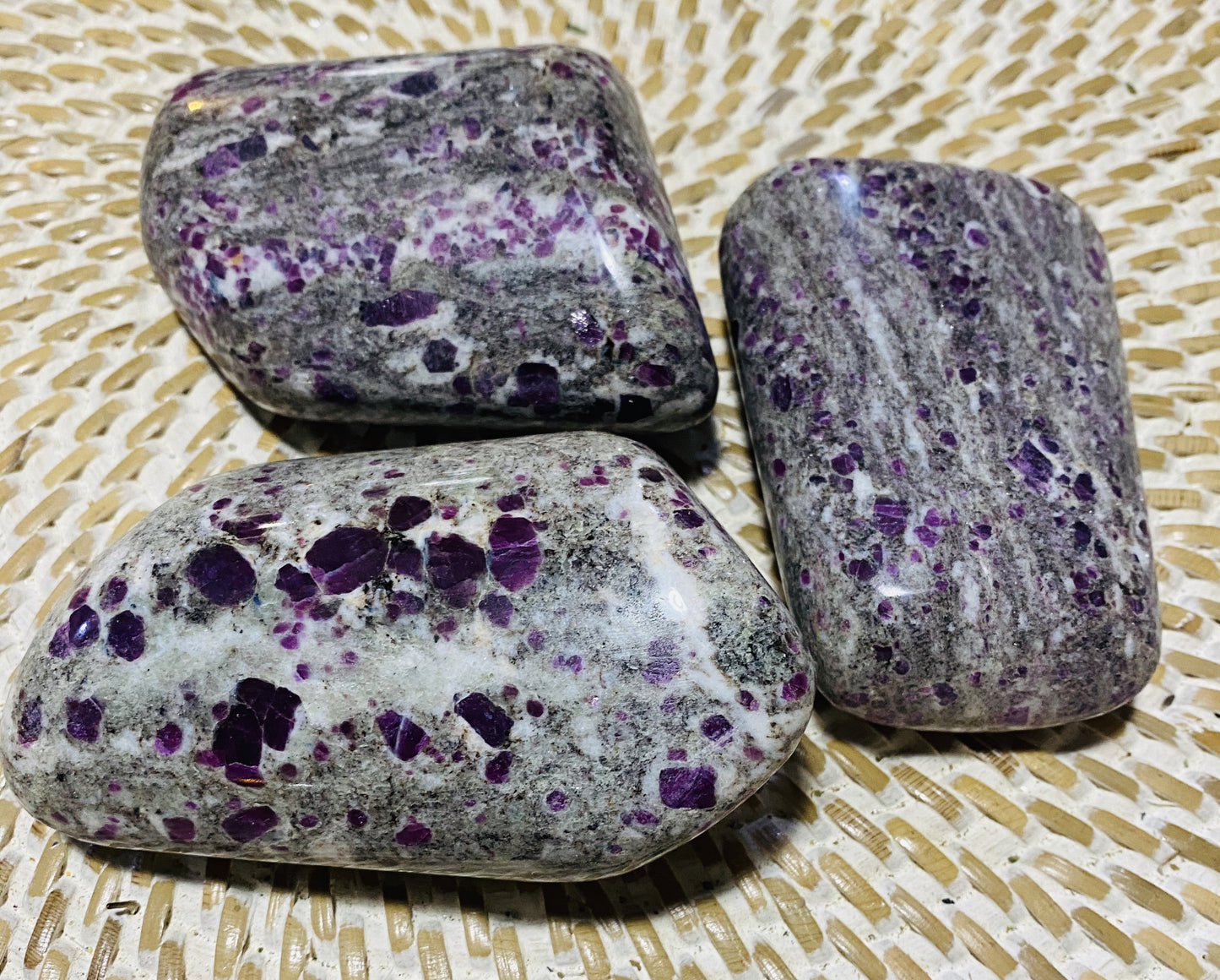 Large Ruby in Granite Matrix Freeforms from India