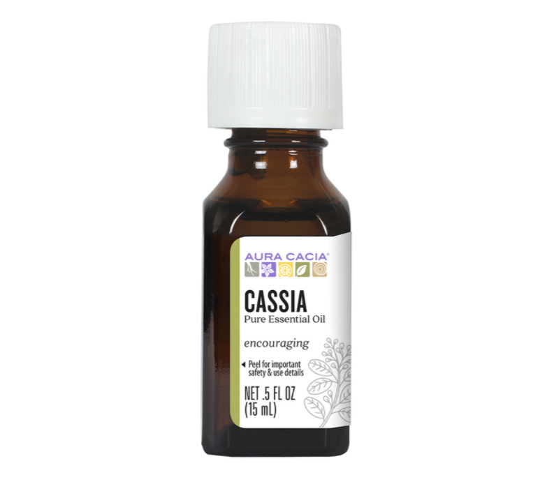 AURA CACIA CASSIA (CINNAMON) ESSENTIAL OIL 0.5 FL. OZ.