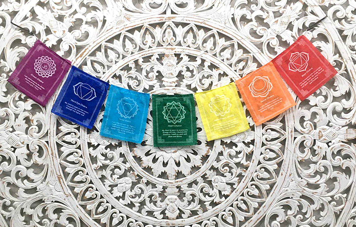 Tibetan 7 Chakra Prayer Flags