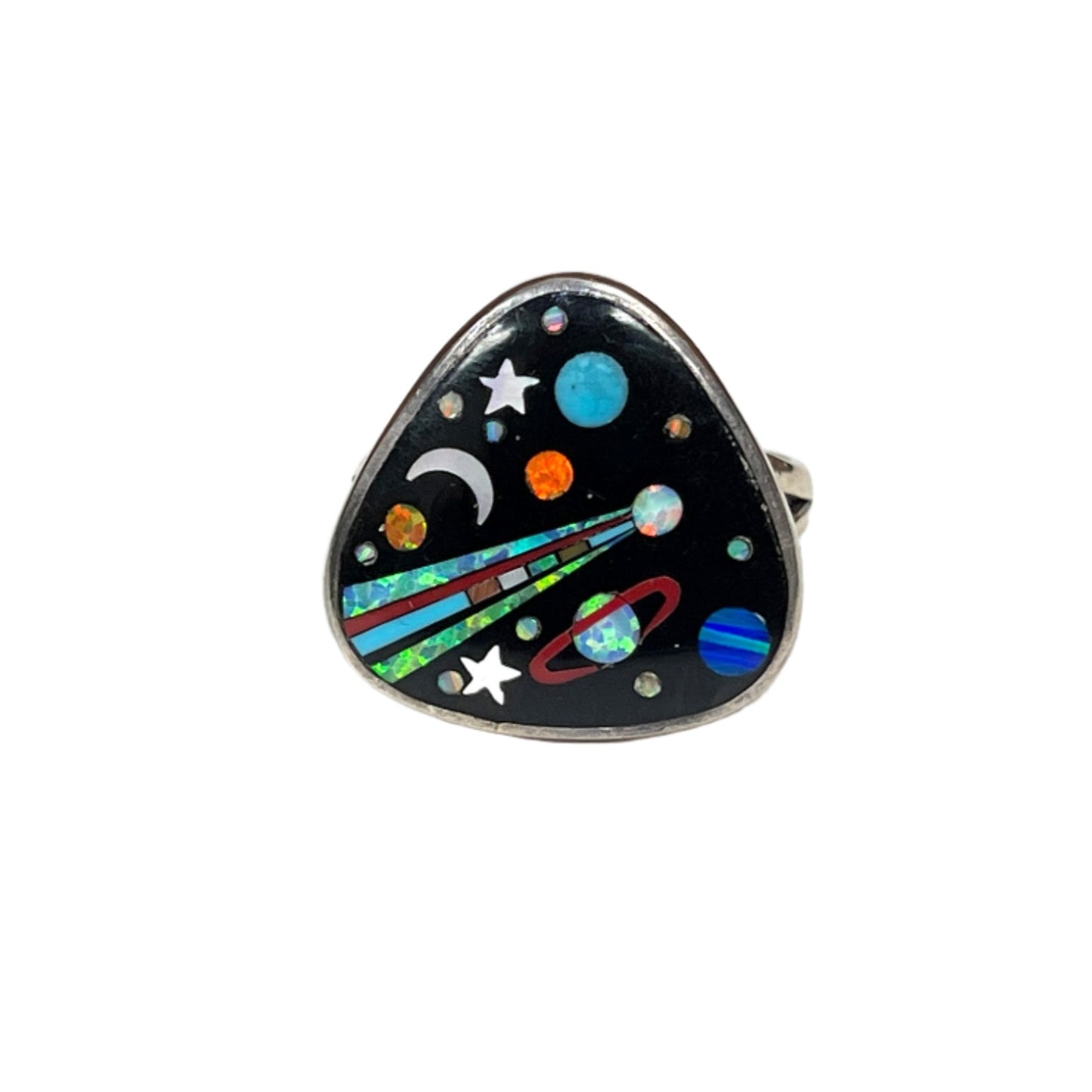 Inlaid Gemstone Space Galaxy Rings by David Freeland
