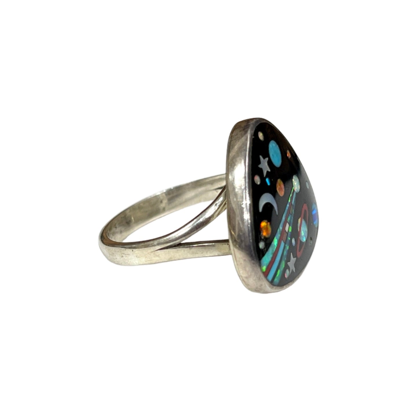 Inlaid Gemstone Space Galaxy Rings by David Freeland