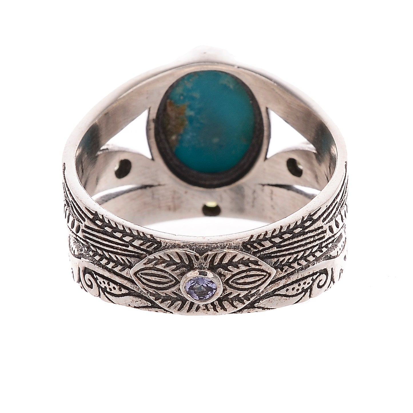 Sterling Silver Hand Etched Ring
