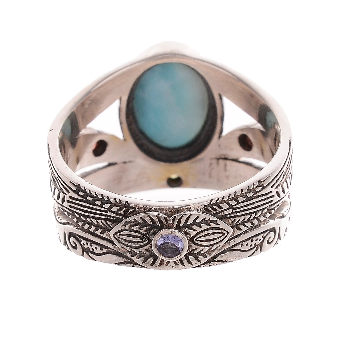Sterling Silver Hand Etched Ring