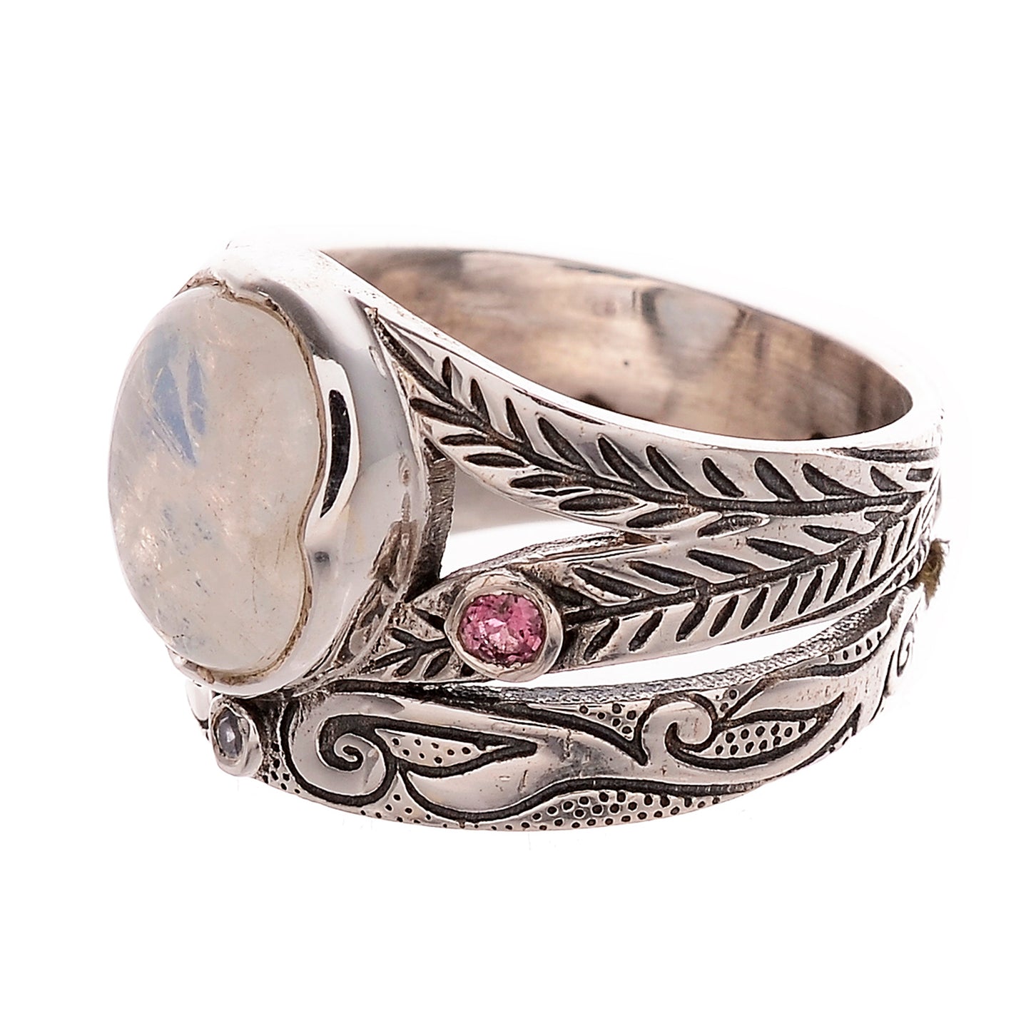 Sterling Silver Hand Etched Ring