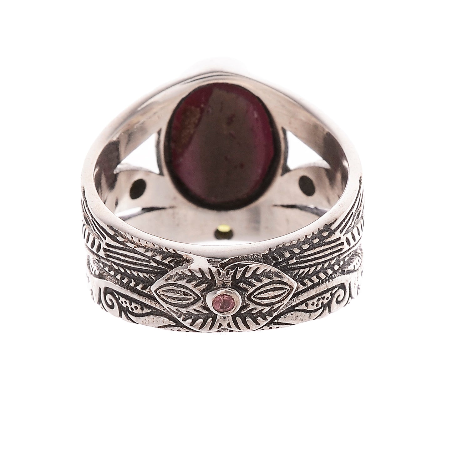 Sterling Silver Hand Etched Ring