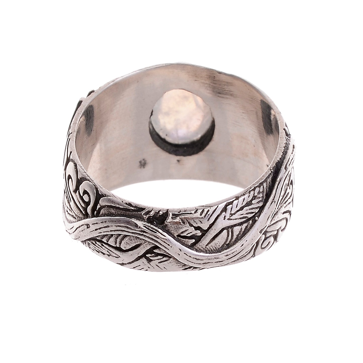 Sterling Silver Hand Carved Lotus Flower Ring