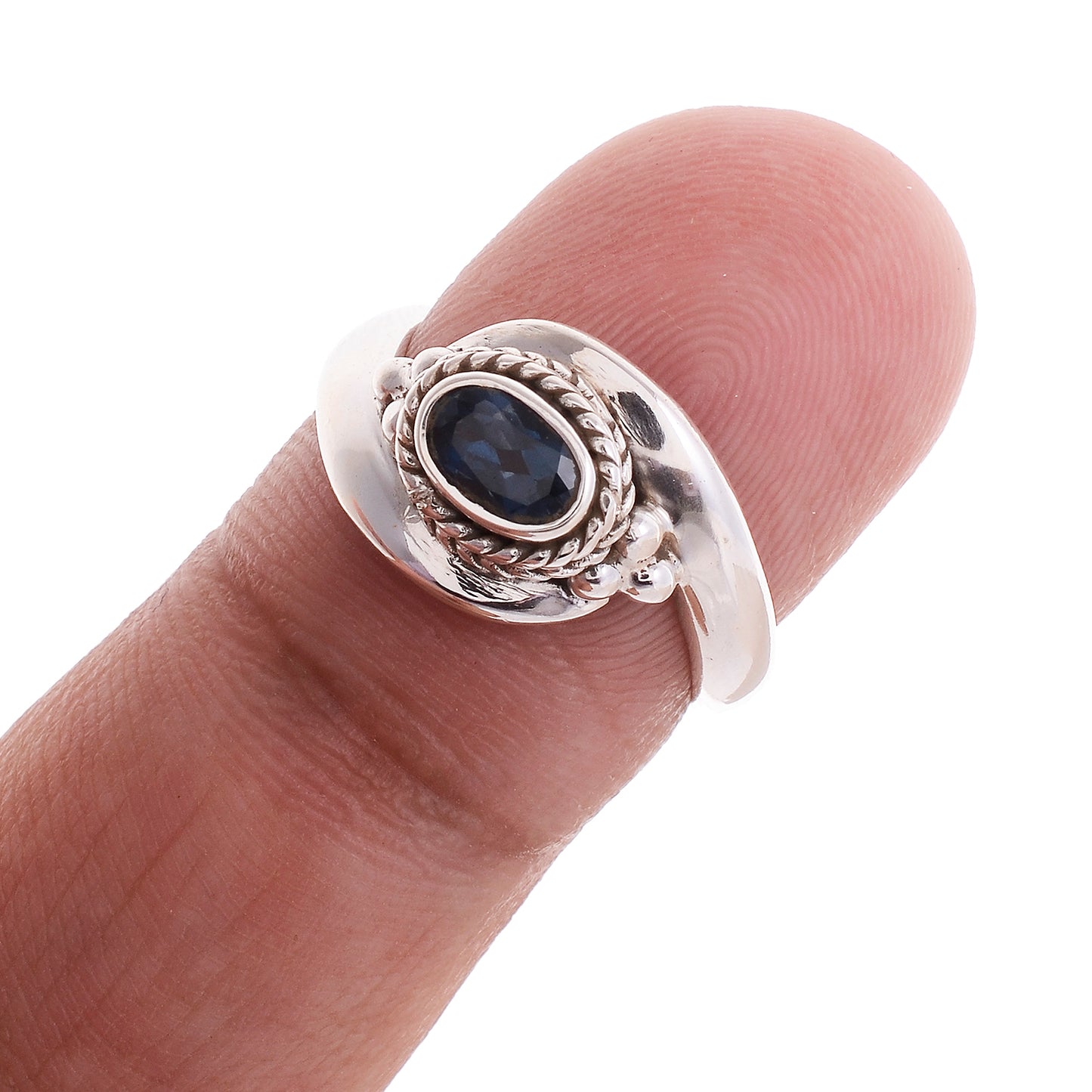 Sterling Silver Braided Wire Gemstone Ring - Available in 8 stones