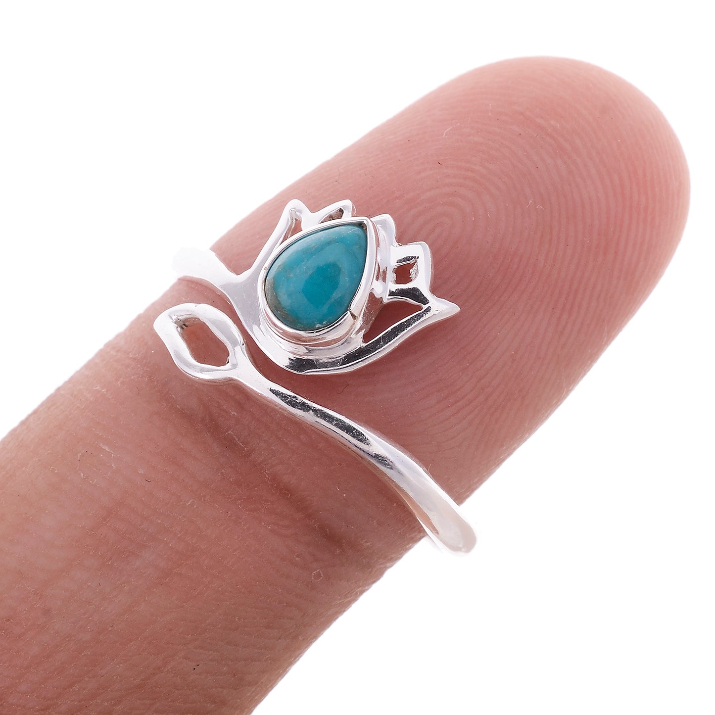 Sterling Silver Lotus Flower Ring