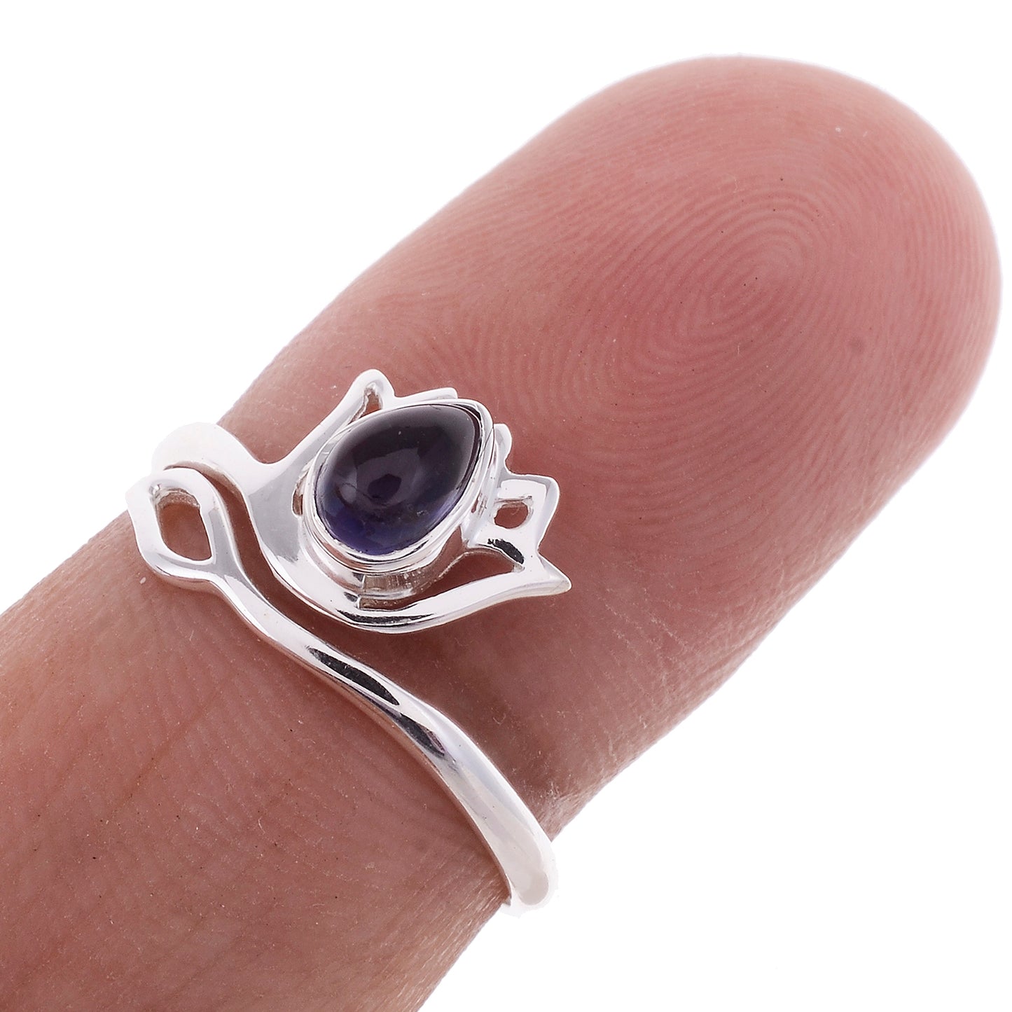 Sterling Silver Lotus Flower Ring