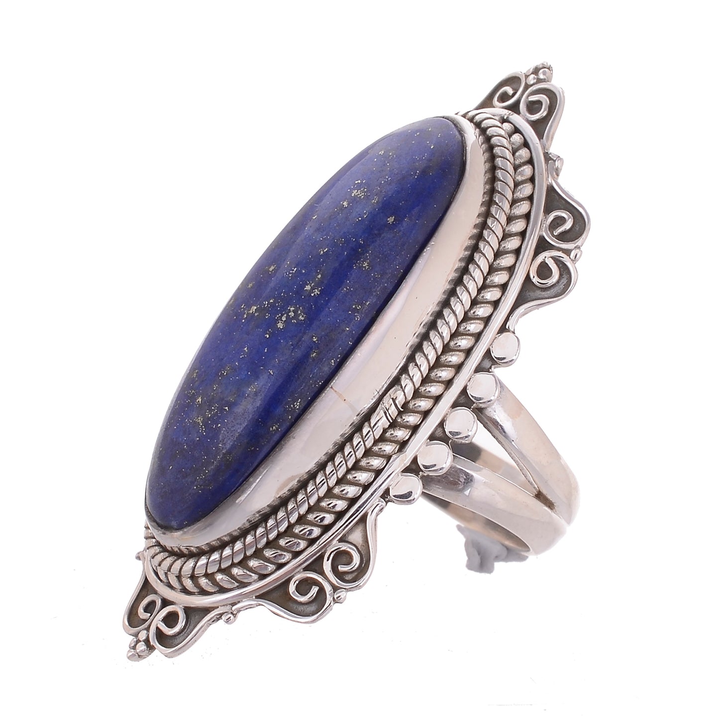 Sterling Silver Large Stone Ring