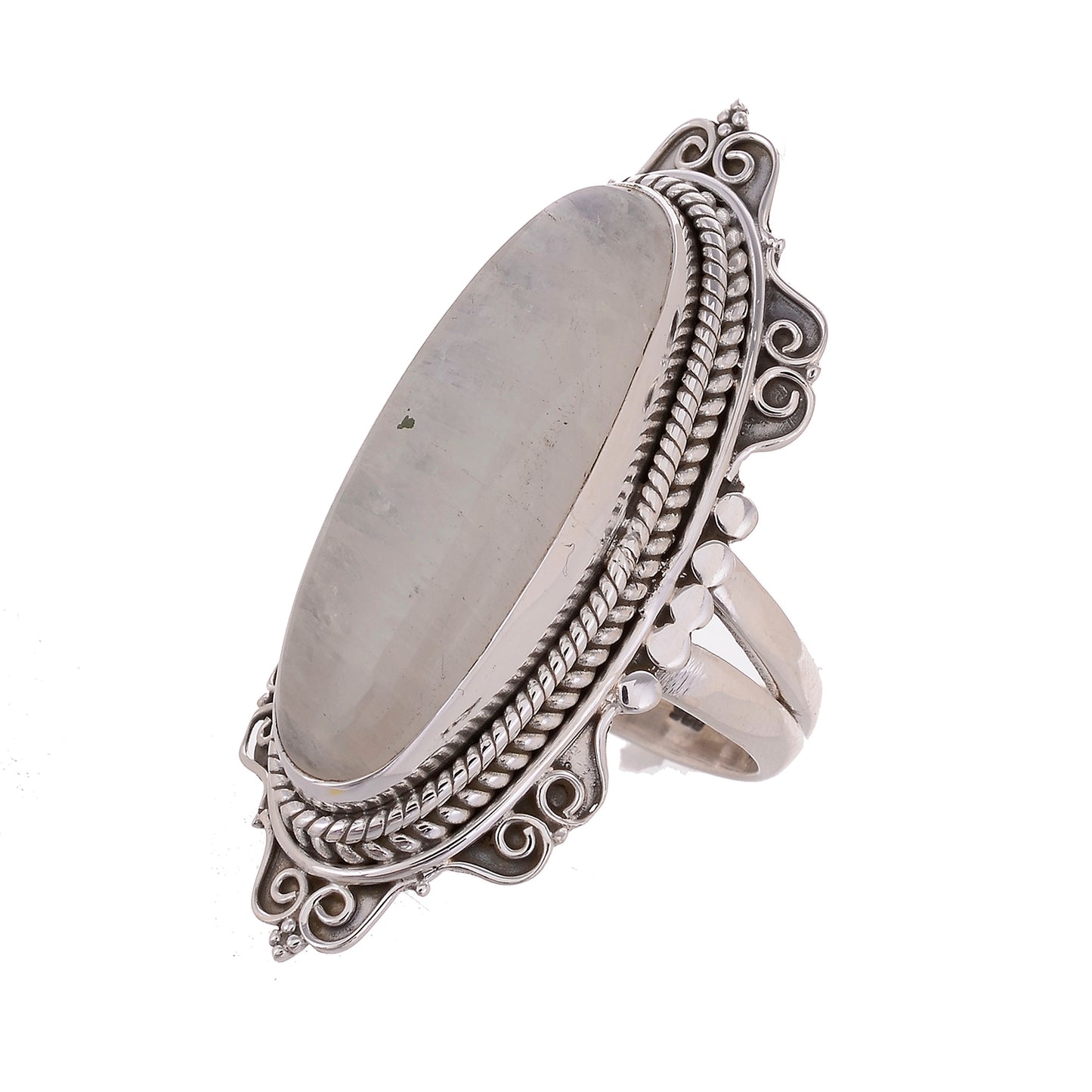 Sterling Silver Large Stone Ring