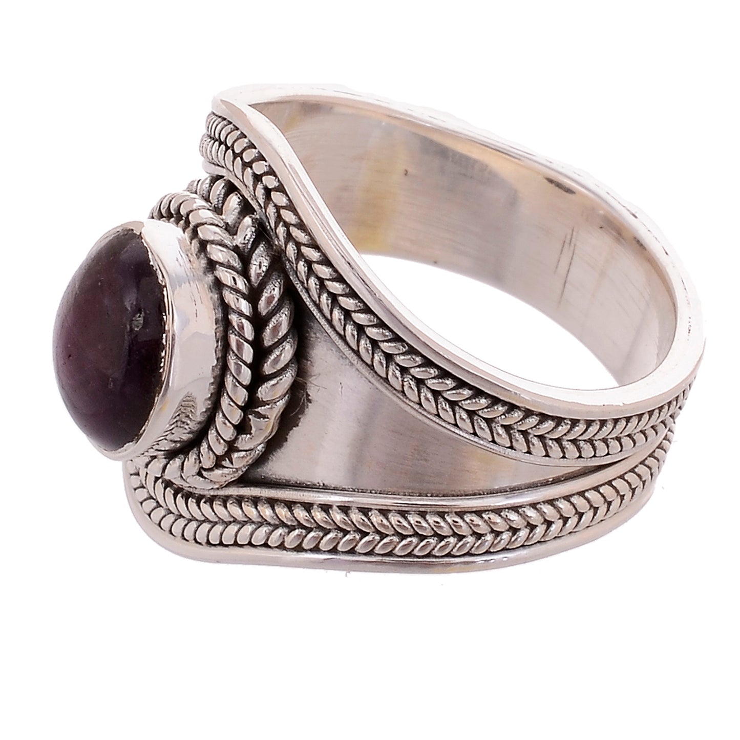 Sterling Silver Ring Double Twisted Settings